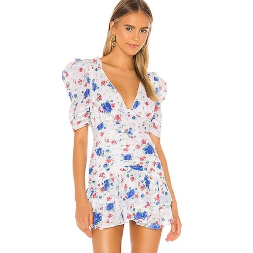 LOVESHACKFANCY BLUE NOTTE ARLO DRESS